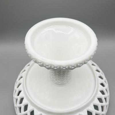 LOT 48: Two Large Milk Glass Dishes