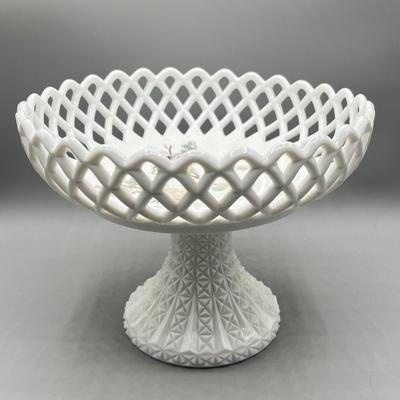 LOT 48: Two Large Milk Glass Dishes