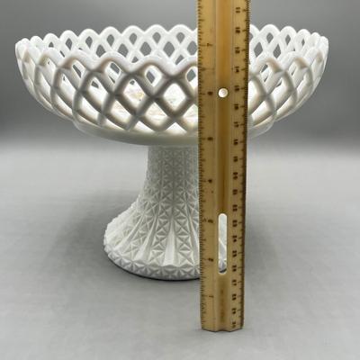 LOT 48: Two Large Milk Glass Dishes