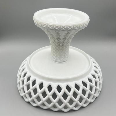 LOT 48: Two Large Milk Glass Dishes