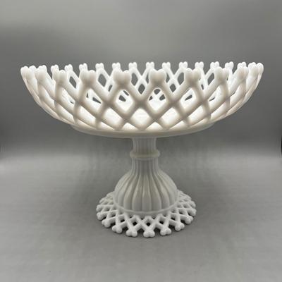 LOT 48: Two Large Milk Glass Dishes