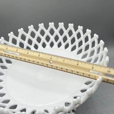 LOT 48: Two Large Milk Glass Dishes