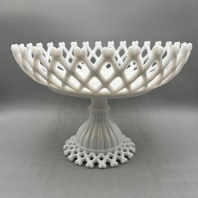 LOT 48: Two Large Milk Glass Dishes