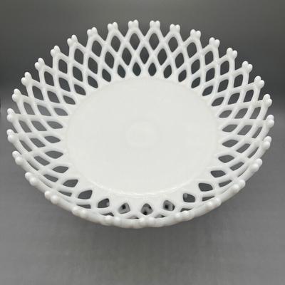 LOT 48: Two Large Milk Glass Dishes