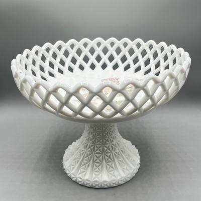LOT 48: Two Large Milk Glass Dishes