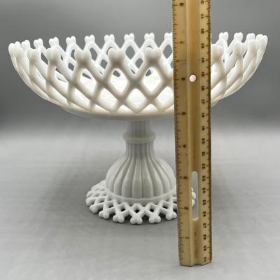 LOT 48: Two Large Milk Glass Dishes
