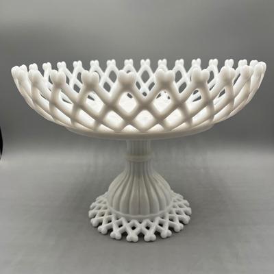 LOT 48: Two Large Milk Glass Dishes