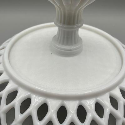 LOT 48: Two Large Milk Glass Dishes