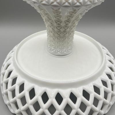 LOT 48: Two Large Milk Glass Dishes