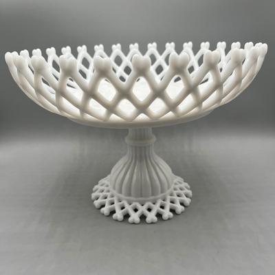 LOT 48: Two Large Milk Glass Dishes