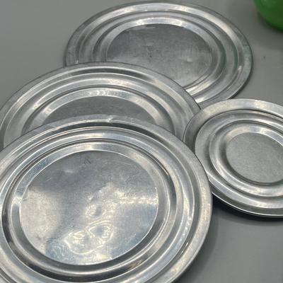 LOT 52: Children's Play Dishes and Utensils - Slag Glass Set Pieces and More