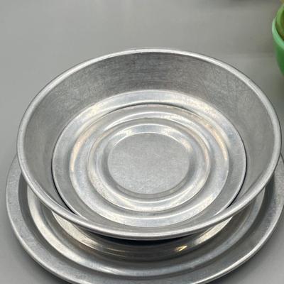 LOT 52: Children's Play Dishes and Utensils - Slag Glass Set Pieces and More