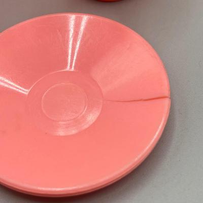 LOT 52: Children's Play Dishes and Utensils - Slag Glass Set Pieces and More