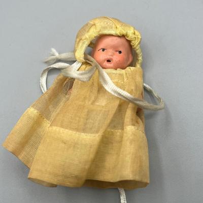 LOT 53: Vintage Doill Collection - Children's Rabbit Fur Muff and More