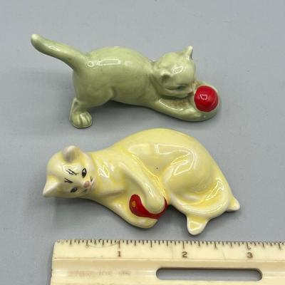 LOT 54: Dog and Cat Collectibles - Pins, Figurines, Antique Mug