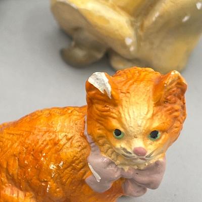 LOT 54: Dog and Cat Collectibles - Pins, Figurines, Antique Mug