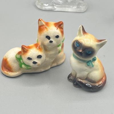 LOT 54: Dog and Cat Collectibles - Pins, Figurines, Antique Mug