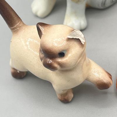 LOT 54: Dog and Cat Collectibles - Pins, Figurines, Antique Mug