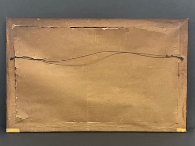 LOT 56: Signed, Framed Wallace Nutting Colored Photograph - Grandmother's China