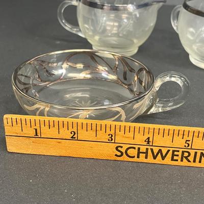 LOT 58: Silverplate, Candlewick Glass, Silver Rimmed Glass and More