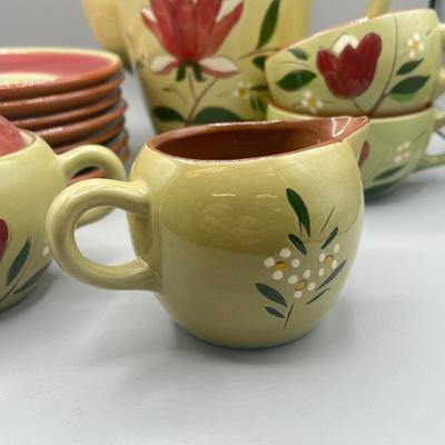 LOT 61: Magnolia Pattern Vintage Stangl Pottery Coffee Pot and More