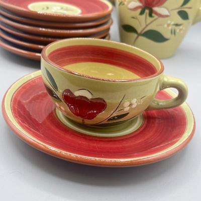 LOT 61: Magnolia Pattern Vintage Stangl Pottery Coffee Pot and More