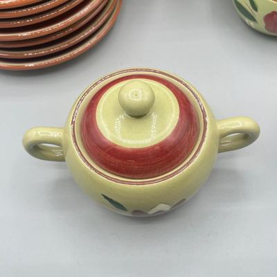 LOT 61: Magnolia Pattern Vintage Stangl Pottery Coffee Pot and More