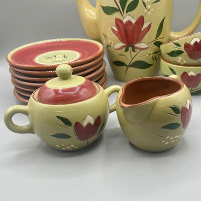 LOT 61: Magnolia Pattern Vintage Stangl Pottery Coffee Pot and More