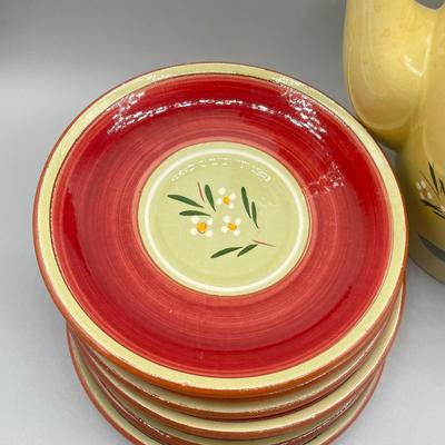 LOT 61: Magnolia Pattern Vintage Stangl Pottery Coffee Pot and More