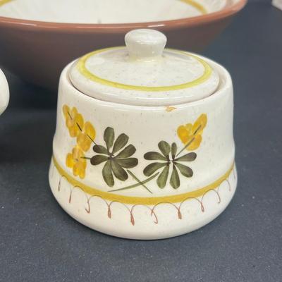 LOT 53: Vintage Stangl Pottery Dishes - Golden Blossom Pattern