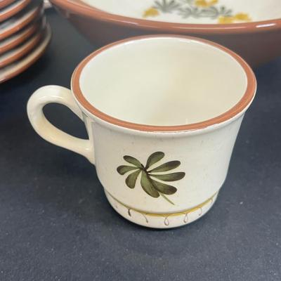 LOT 53: Vintage Stangl Pottery Dishes - Golden Blossom Pattern