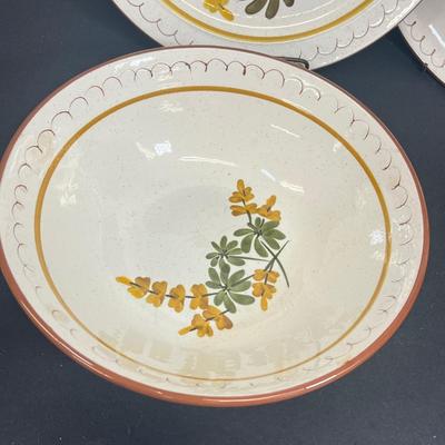 LOT 53: Vintage Stangl Pottery Dishes - Golden Blossom Pattern