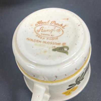 LOT 53: Vintage Stangl Pottery Dishes - Golden Blossom Pattern