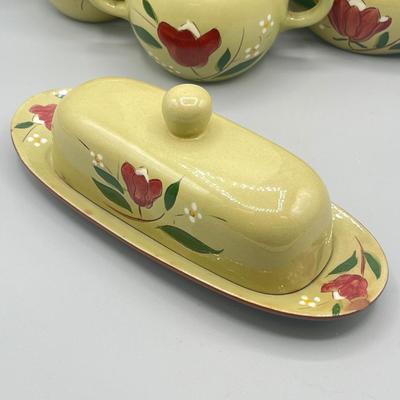 LOT 64: Vintage Stangl Pottery Dishes - Magnolia Pattern