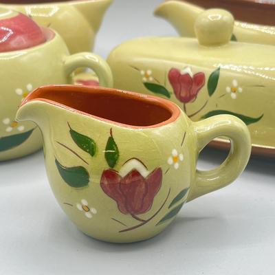 LOT 64: Vintage Stangl Pottery Dishes - Magnolia Pattern