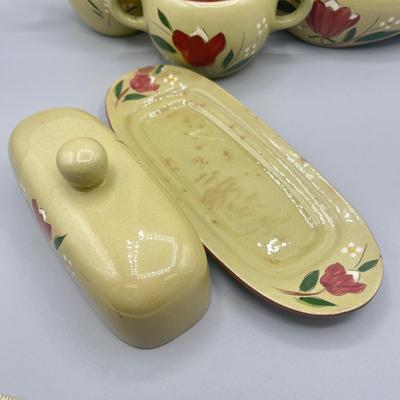 LOT 64: Vintage Stangl Pottery Dishes - Magnolia Pattern