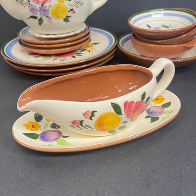 LOT 66: Vintage Stangl Pottery Dishes - Fruit and Flowers Pattern