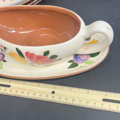 LOT 66: Vintage Stangl Pottery Dishes - Fruit and Flowers Pattern