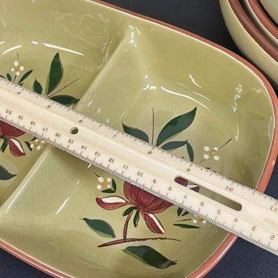 LOT 68: Vintage Stangl Pottery Dishes - Magnolia Pattern