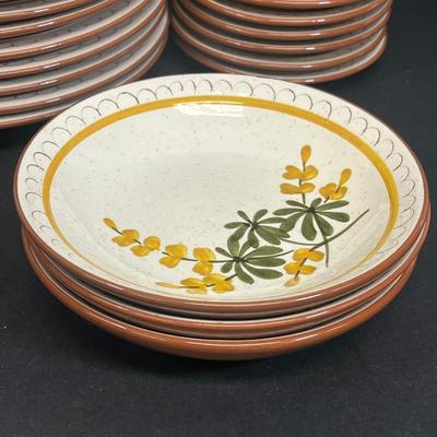 LOT 71: Golden Blossom Pattern - Vintage Stangl Pottery Dishes