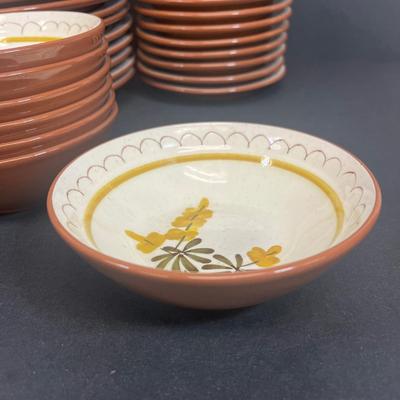 LOT 71: Golden Blossom Pattern - Vintage Stangl Pottery Dishes