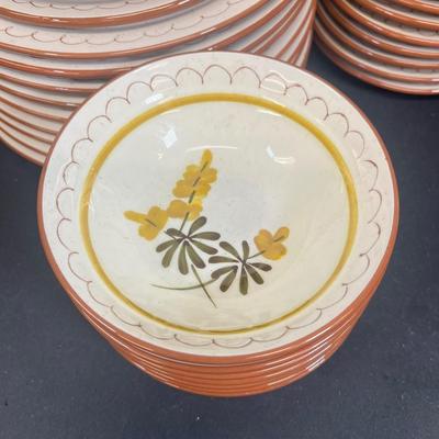 LOT 71: Golden Blossom Pattern - Vintage Stangl Pottery Dishes