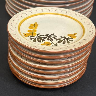LOT 71: Golden Blossom Pattern - Vintage Stangl Pottery Dishes