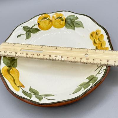 LOT 73: Vintage Stangl Pottery Dishes - Sculptured Fruit Pattern