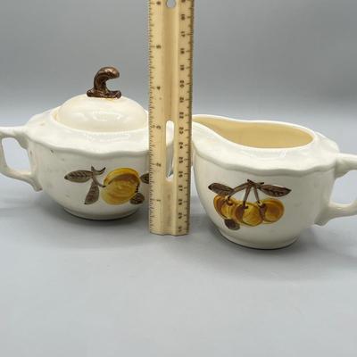 LOT 73: Vintage Stangl Pottery Dishes - Sculptured Fruit Pattern