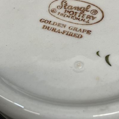 LOT 75: Golden Grape Pattern - Vintage Stangl Pottery Dishes
