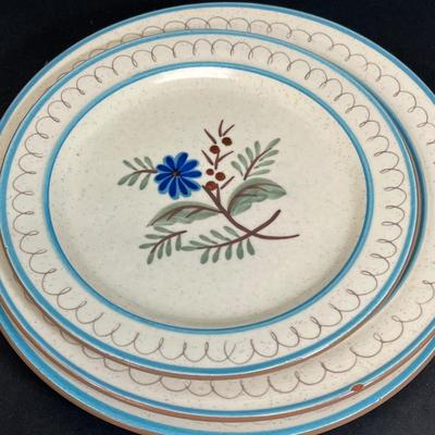 LOT 78: Mixed Patterns - Vintage Stangl Pottery Dishes - Thistle, Blue Daisy, Wild Rose