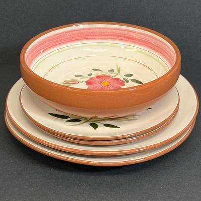 LOT 78: Mixed Patterns - Vintage Stangl Pottery Dishes - Thistle, Blue Daisy, Wild Rose