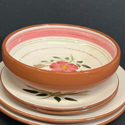 LOT 78: Mixed Patterns - Vintage Stangl Pottery Dishes - Thistle, Blue Daisy, Wild Rose