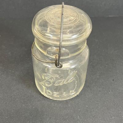 LOT 80: Vintage Carnival Glass Bowl, Ball Jar and Plate Stands